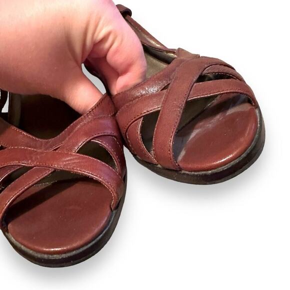 Banana Republic Vachetta Strappy Leather Slingback Heels Sandals Sz 7 Estimated - Picture 5 of 13